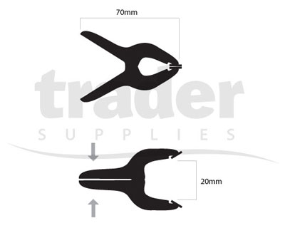 24 Tiny Plastic Coil Spring Clamps 2 Market Stall Clip  