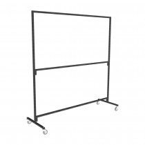 Ultra Heavy Duty Double Tier Clothes Rail with wheels