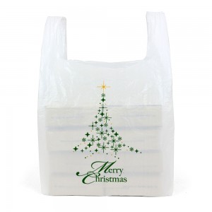 Large White Christmas Carrier Bags Front