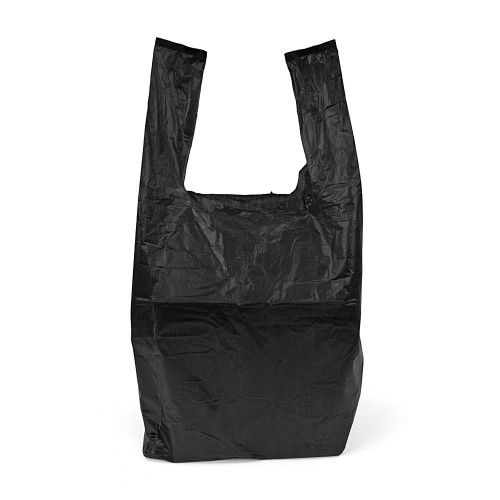 Small Black Vest Carrier Bags 100 per pack - - Plastic Carrier Bags