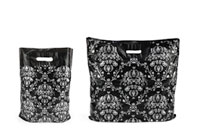 Damask Pattern Patch Handle Carrier Bags